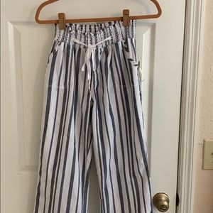 Linen striped pants